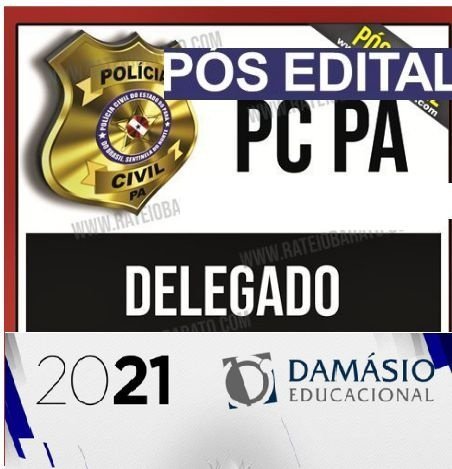 PC PA - DELEGADO - DAMASIO - MENTORIA - 2021 - PÓS EDITAL - PCPA - RATEIO PCPA POLICIA CIVIL PARA