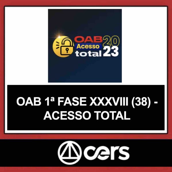 OAB 1ª Fase 38 (XXXVIII) – ACESSO TOTAL – CERS 2023