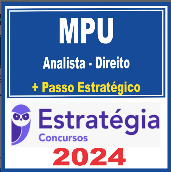 MPU (Analista – Direito ) Estratégia 2024