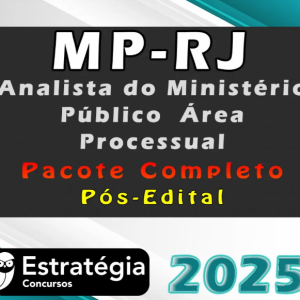 MP-RJ (Analista do Ministério Público – Área Processual) Pacote Teórico – Estrategia 2025 – Pós-Edital - Rateio Mp Rj Rio de Janeiro Pós Edital 2025