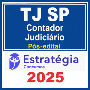 TJ SP Contador Judiciário Pós Edital 2025 - Estrategia - Rateio TJSP Tribunal Sao Paulo Contabilidade Posedital