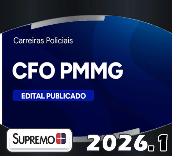 CFO PMMG 2026 – Edital Publicado – Supremotv - Rateio Supremo Tv Pm mg Policia Militar Minas Gerais Oficial